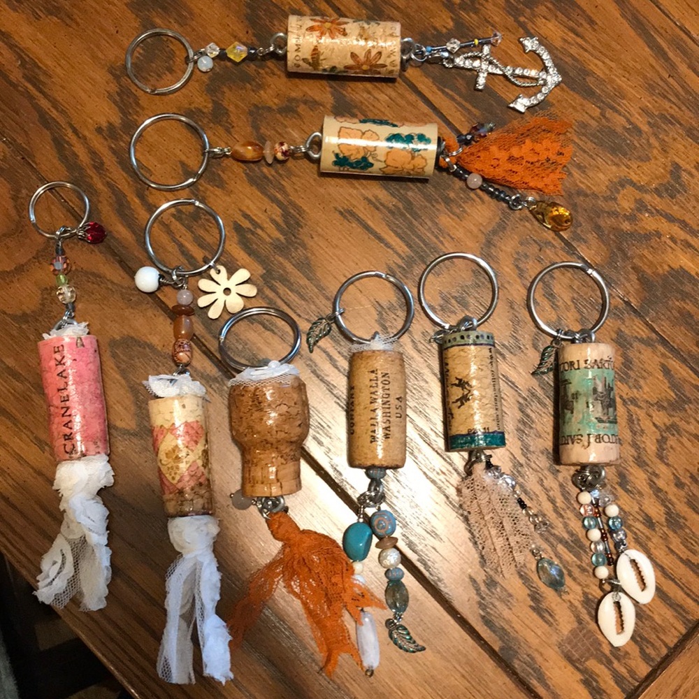 Wine Cork Keychains 🍷 made to order
